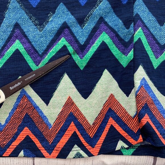 Diosa Skirt sz L Chevron Colorful Pull on Maxi Long Length 42" Lightweight - Picture 4 of 7